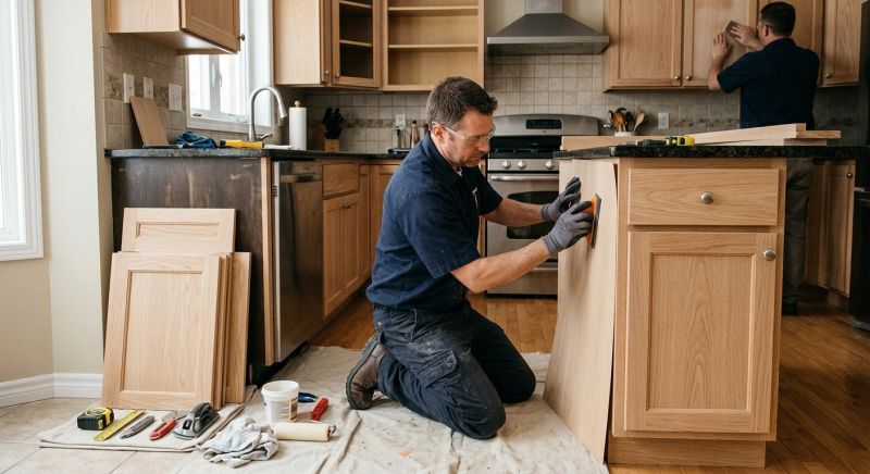 Oak Cabinet Remodeling in Austin, TX